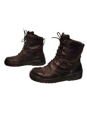 Rocky Black Leather Lace-Up Combat Boots Men's Size 10M, Made In U.S.A.